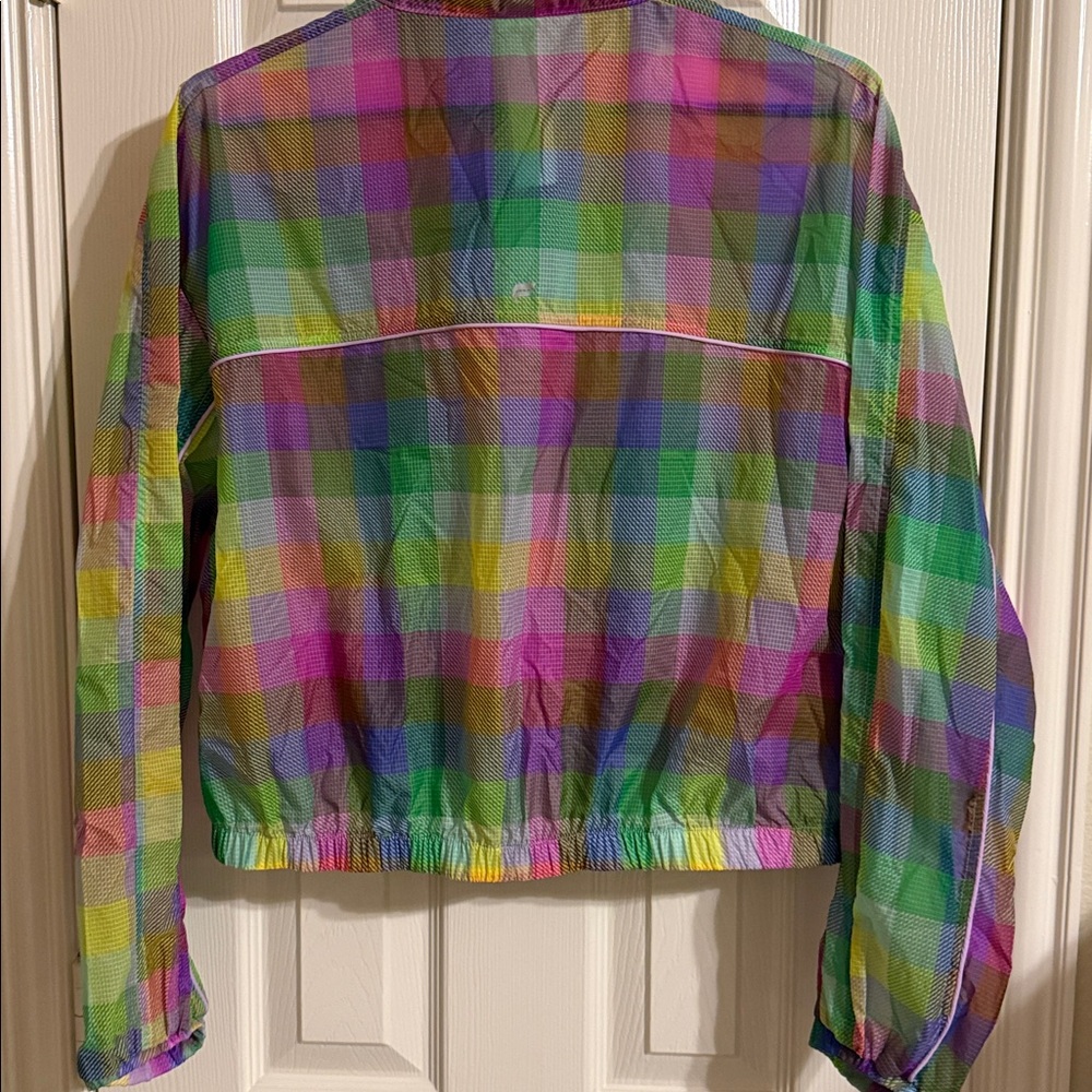 Fabletics Multicolor Plaid Jacket size M - image 4